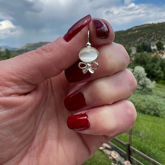 🎁 NEW 925 SS & Polished Selenite Earrings - Picture 4 of 8